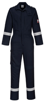 picture of Portwest Bizflame Plus Lightweight Stretch Panelled Coverall Navy Blue - PW-FR502NAR