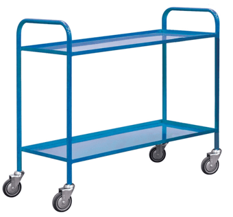 picture of QMP Economy Shelf Truck - 2 Tiers - Dark Blue - 960H x 495W x 1100D mm - [QM-RTLD9649112B]