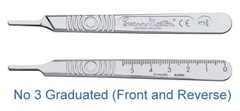 picture of Single Use - Scalpel Handle No.3 - Stainless Steel - Single - [ML-W354]