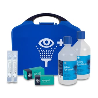 picture of Eye Wash Station Double Deluxe - In Blue Integral Aura Box - [RL-904]