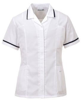 Picture of Portwest - Ladies Classic Tunic - White - Kingsmill 190g - PW-LW20WHR