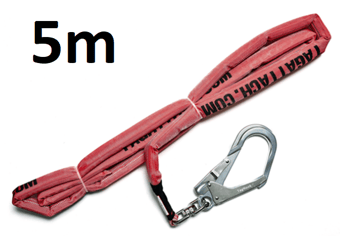 picture of TAGATTACH 50mm Grip Rope Tag Line c/w Steel Snap Hook 5mtr - [TAG-50GR5-SSH]