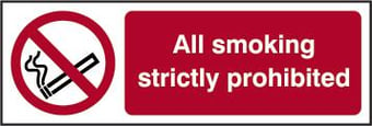 Picture of Spectrum All Smoking Strictly Prohibited - RPVC 600 x 200mm - SCXO-CI-11853
