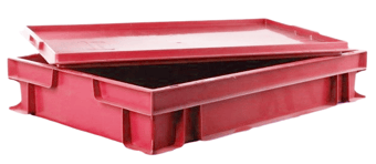 Picture of Detectable Stackable Storage Tray with Lid - Red - [DT-534S-A40-P03]