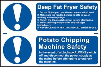 picture of Spectrum Deep fat fryer safety / Potato chipping machine safety – PVC 300 x 200mm - SCXO-CI-0454