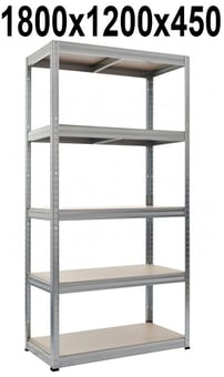 picture of ECO 120/45 Boltless Shelving - 200Kg Load Capacity Per Shelf - 1800mm x 1200mm x 450mm - UK-ECO120/45