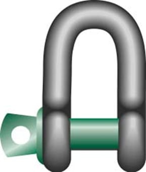picture of Green Pin Standard Dee Shackles - Screw Collar