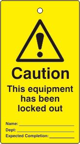 Picture of Spectrum Lockout tags - Caution This equipment has been locked out - (Single sided 10 pack) - SCXO-CI-LOK106