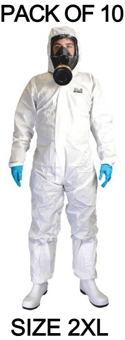 picture of Chemsplash - EKA55 White Coverall Type 5/6 - SIZE 2XL - Pack of 10 - BG-2511-2XLX10 - (AMZPK)