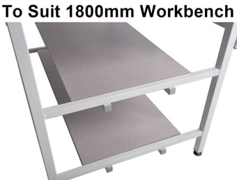 picture of QMP Half Depth Lower Shelf to Suit 1800mm Workbench - Laminate - [QM-BPHDLS4518PL]
