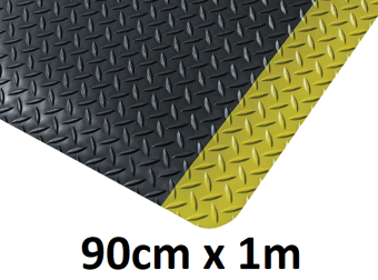 picture of Kumfi Tough Premium Anti-Fatigue Mat Black/Yellow - 90cm x 1m - [BLD-KU36BY]