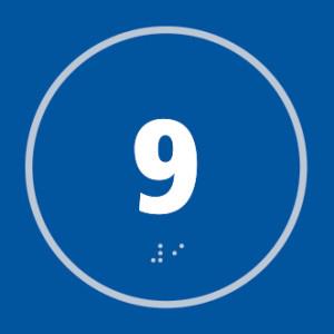 Picture of Number 9 - Taktyle (150 x 150mm) - SCXO-CI-TK2108WHBL