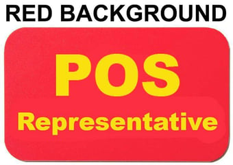 picture of POS Representative Insert Card for Professional Armbands - Red Background - [IH-AB-POSRR] - (HP)