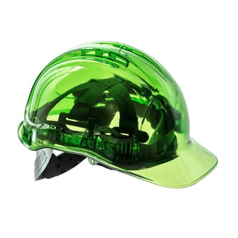 picture of Portwest - PV50 - Green - Peak View Hard Hat - Vented - Adjustable Slip Ratchet - [PW-PV50GNR] - (DISC-R)