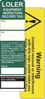 Picture of LOLER Tag Inserts (Pack of 50) - [SCXO-CI-TG1050]