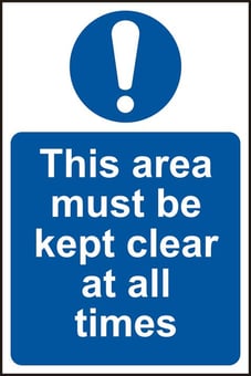 picture of Spectrum This area must be kept clear at all times – SAV 200 x 300mm - SCXO-CI-11372