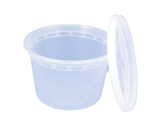 picture of Plastic Round Container - 16 oz - Clear - Includes Lid - Pack of 240 - [GCSL-PH-20018040]