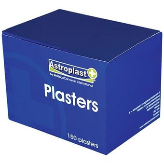 Picture of Astroplast Blue Detectable Plasters Assorted & Shaped x 150 - [WC-1213002]