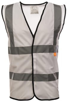 picture of White Coloured HiVis Vest - Waistcoat - BI-91 - (DISC-W)