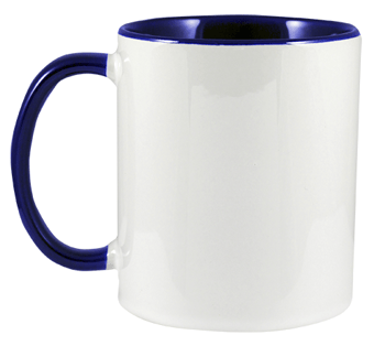 picture of Branded With Your Logo - Two Tone Mug Cobalt Blue Handle & Inner - Pre-Printed - [MT-SUB/MUG2T/COBLU/12]