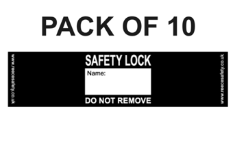picture of Reece Padlock Labels - Black - Pack of 10 - [RS-RPL10-BLACK]