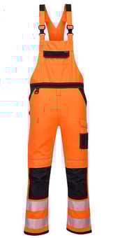 picture of Portwest - Orange/Black PW3 Hi-Vis Bib & Brace - PW-PW344OBR