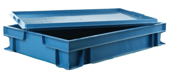Picture of Detectable Stackable Storage Tray with Lid - Blue - [DT-534S-A40-P01]