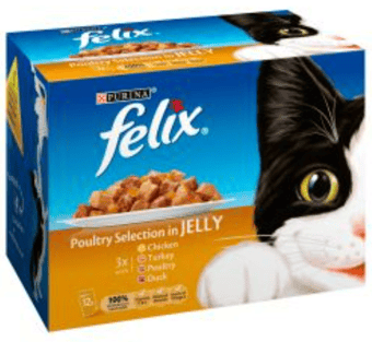 picture of Felix Poultry Selection in Jelly Wet Cat Food 12 Pack 100g - [BSP-573275]