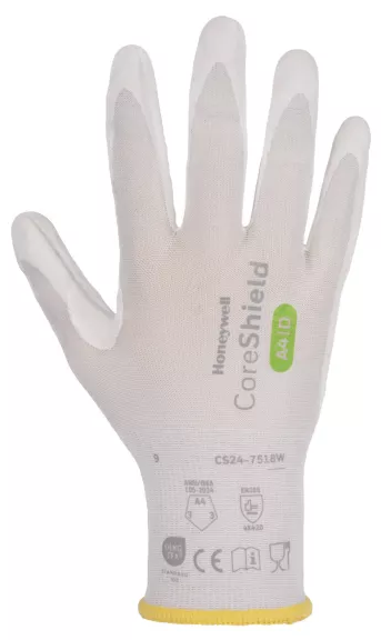 Honeywell CoreShield 3.0 Nitrile Micro-foam Coating Glove D/A4 - White - Pair - HW-CS24-7518W - (LP)