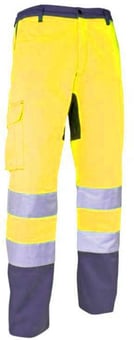 picture of Francital Anti Cut Hi Vis Yellow Trousers - SF-FICCHV21 - (DISC-W)