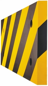 picture of Moravia 500mm Yellow/Black Traffic-line Surface Protection - Rectangle with 4 Pre-Drilled Holes 200/20 mm - [MV-422.15.592]