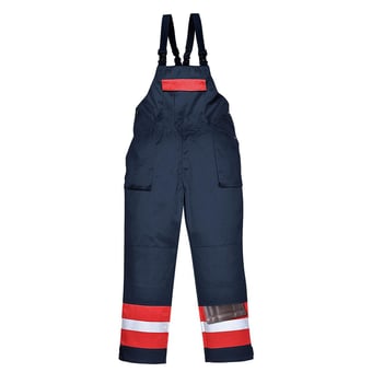 picture of Portwest - Navy Blue Bizflame Plus Bib and Brace - PW-FR57NAR