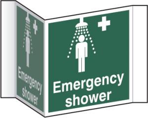 Picture of Spectrum Emergency Shower Projection Sign - RPVC 200mm face - SCXO-CI-4464
