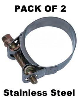 picture of PACK OF 2 - Heavy Duty Stainless Steel Hose Clamp - 25mm-27mm - [HP-SS1905]