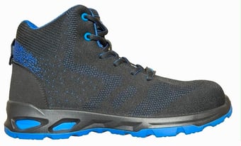 picture of Rugged Terrain Deerfield Black/Blue Metal Free Fly Knit Trainer Boot S1 PS FO SR - BN-RT270BN