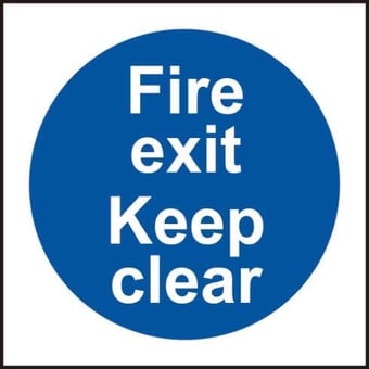 picture of Spectrum Fire exit keep clear – SAV 200 x 200mm - SCXO-CI-11512