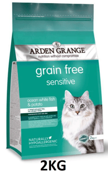 picture of Arden Grange - 2kg Sensitive Ocean White Fish Dry Cat Food - [CMW-AGCAS1]