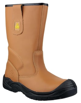 picture of Amblers FS142 Water Resistant Pull On Tan Brown Safety Rigger Boots S3 SRC - FS-20427-32270