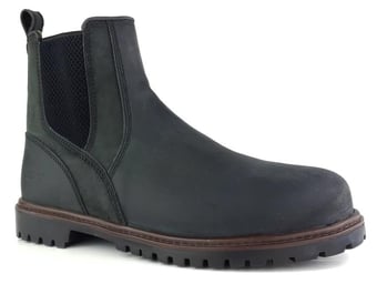 picture of S3-HRO-SRC - Samson ALBANY - Waxy Black Leather Dealer Boots -  With Composite Midsole - [GN-7047]