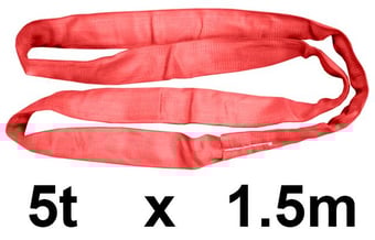 picture of LashKing - Polyester Round Sling - 5t WLL - 1.5m EWL - EN11492-2:2000 - [GT-PRS5T-1.5M]