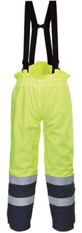 Picture of Portwest - Bizflame Multi Arc Hi-Vis Yellow/Navy Trouser - PW-FR78YNR