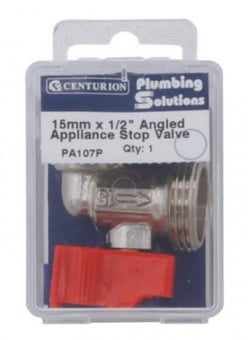 Picture of Angled 15mm x 3/4" BSP Appliance Stop Valve - CTRN-CI-PA107P