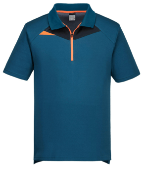 Picture of Portwest - DX4 Polo Shirt S/S - Polyester Pin Mesh - Metro Blue - PW-DX410MBR