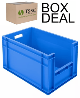 picture of BiGDUG Euro Stacking Pick Bin - 340h x 400w x 600d mm - 62L - Blue - Box Deal of 10 - [IH-BDU-BNB4634B] - (LP)