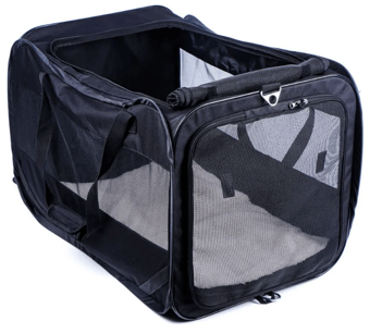 picture of Streetwize Deluxe Foldable Fabric Pet Car Kennel Black - [STW-SWPET20]