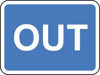 Picture of Spectrum 600 x 450mm Dibond ‘OUT’ Road Sign - With Channel - [SCXO-CI-13078]