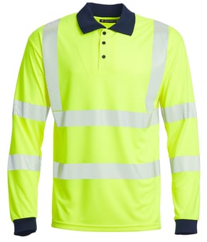 picture of Blackrock Hi-Vis Eco Long Sleeve Polo Shirt - Yellow - RDO-EC804