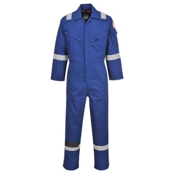 Picture of Portwest - Royal Blue Flame Resistant Lightweight Anti-Static Coverall - Regular Leg - PW-FR28RBR