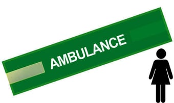 Picture of Green - Ladies Pre Printed Arm band - Ambulance - 10cm x 45cm - Single - [IH-ARMBAND-G-AMB-W-S]