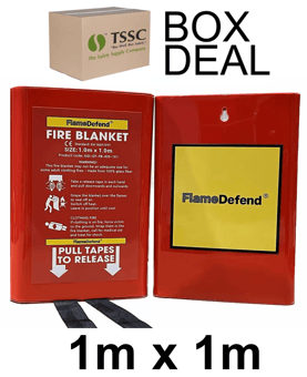 picture of FlameDefend - Fire Blanket In Rigid Case - 1.m x 1.m - Box Deal 20 - [IH-SGI-GF-FB-025-1X1]